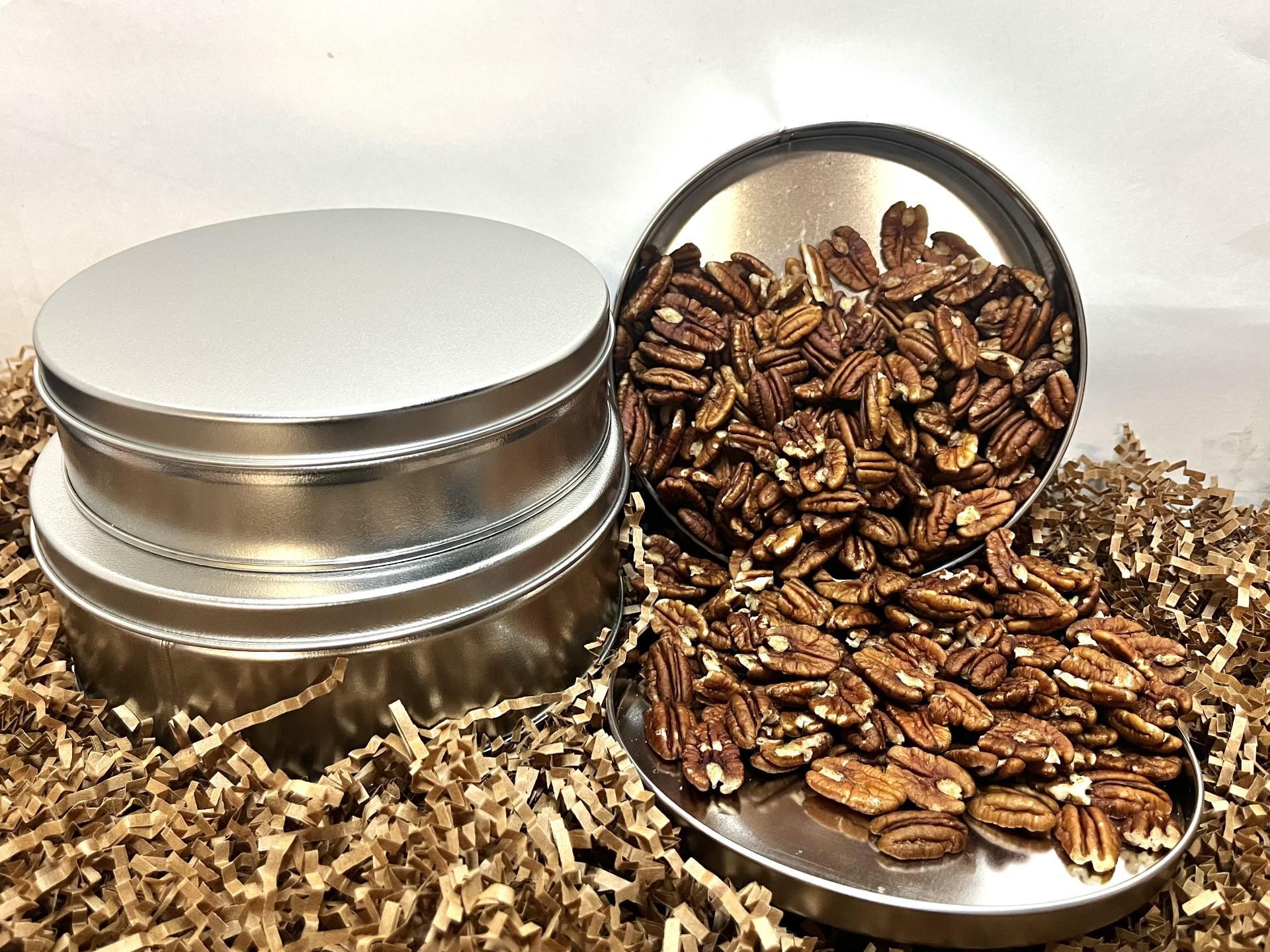 Tin with Pecan Halves Tin with Pecan Halves